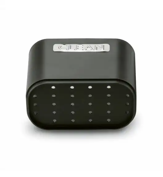 TADAR CLEAN OCIEKACZ NA SZTUĆCE CZARNY 2 KOMORY Z PODSTAWKĄ 13,5x12x10,8 CM