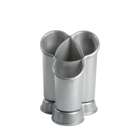 TADAR | PLASTIC FORTE TREBOL OCIEKACZ/POJEMNIK NA SZTUĆCE SREBRNY