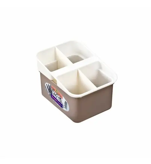 TADAR | GREAT PLASTIC POJEMNIK NA SZTUĆCE/OCIEKACZ PROSTOKĄT. 18,5x14x12CM.MIX KOLORÓW