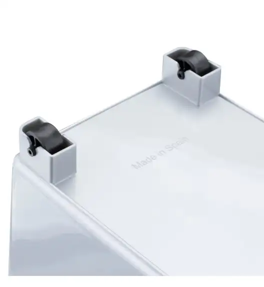 TADAR | PLASTIC FORTE POJEMNIK/ORGANIZER/WÓZEK NA KÓŁKACH 17x45x29 CM SREBRNY