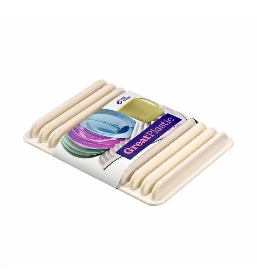 TADAR | GREAT PLASTIC FLAT SZUSZARKA DO NACZYŃ 35,5x26,7x3,3 CM KREMOWY