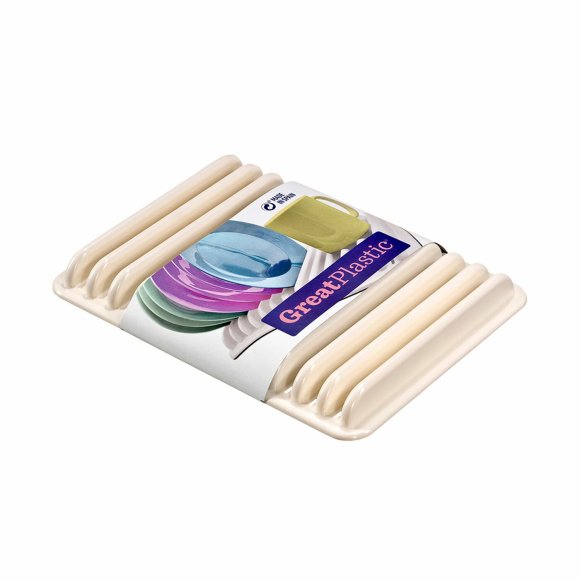 TADAR | GREAT PLASTIC FLAT SZUSZARKA DO NACZYŃ 35,5x26,7x3,3 CM KREMOWY