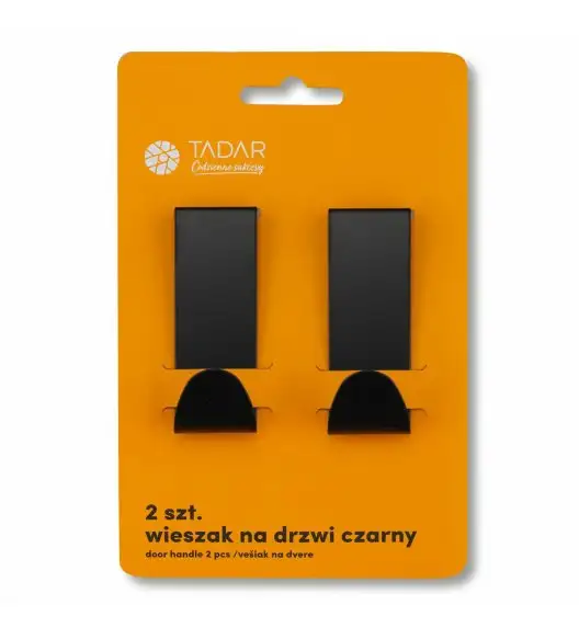 TADAR WIESZAK NA DRZWI 2 SZT. CZARNY 7,5 CM