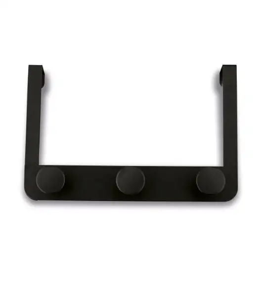 TADAR WIESZAK NA DRZWI 3 HAKI CZARNY 30x20 CM