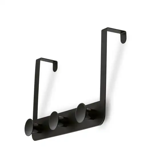 TADAR WIESZAK NA DRZWI 3 HAKI CZARNY 30x20 CM