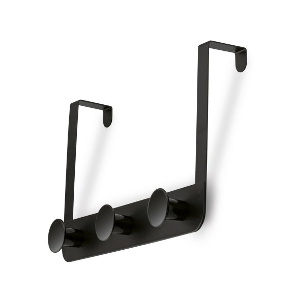 TADAR WIESZAK NA DRZWI 3 HAKI CZARNY 30x20 CM