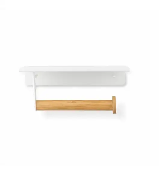 TADAR WIESZAK NA PAPIER TOALETOWY Z PÓŁKĄ WOOD BIAŁY 18x9,7x7,5 CM