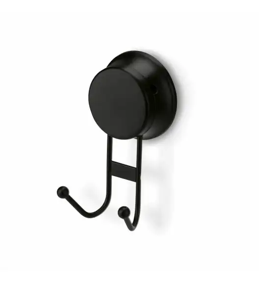 TADAR WIESZAK NA PRZYSSAWCE CZARNY 2-HAKI 7x5,5x12 CM