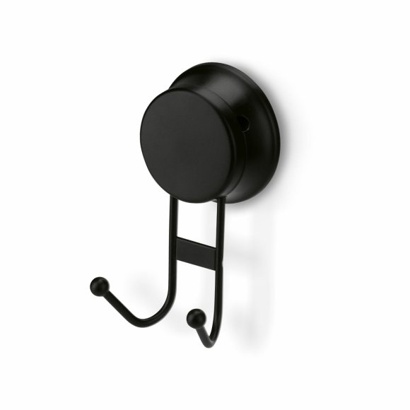 TADAR WIESZAK NA PRZYSSAWCE CZARNY 2-HAKI 7x5,5x12 CM