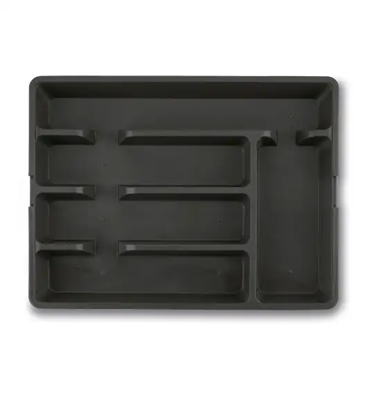 TADAR WKŁAD DO SZUFLADY NA SZTUĆCE REGULOWANY 37x27,5(44)x4,5 CM ANTRACYT PP