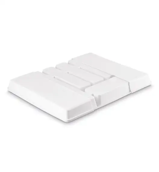 TADAR WKŁAD DO SZUFLADY NA SZTUĆCE REGULOWANY 37x27,5(44)x4,5 CM BIAŁY PP