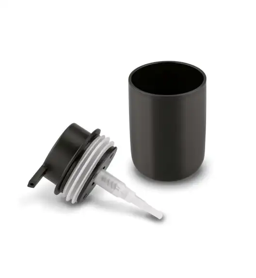 TADAR ZESTAW ŁAZIENKOWY CZARNY MAT (DOZOWNIK, MYDELNICZKA, SZCZOTKA WC, KUBEK)