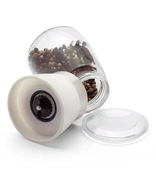 TADAR ZESTAW 2 MŁYNKÓW RĘCZNYCH DO PIEPRZU I SOLI 170 ML CZARNY I BIAŁY