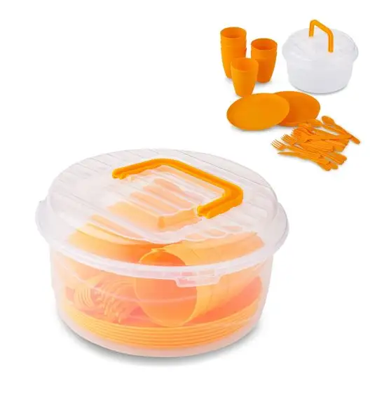 TADAR ZESTAW PIKNIKOWY 31 ELEMENTÓW DLA 6 OSÓB MIX KOLORÓW