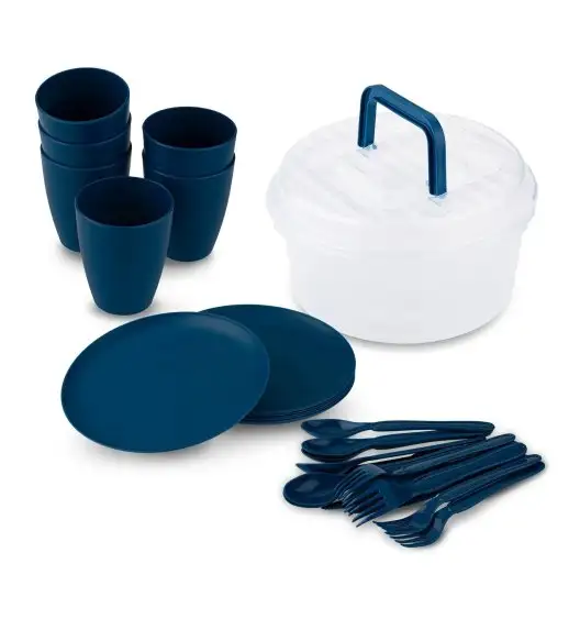 TADAR ZESTAW PIKNIKOWY 31 ELEMENTÓW DLA 6 OSÓB MIX KOLORÓW