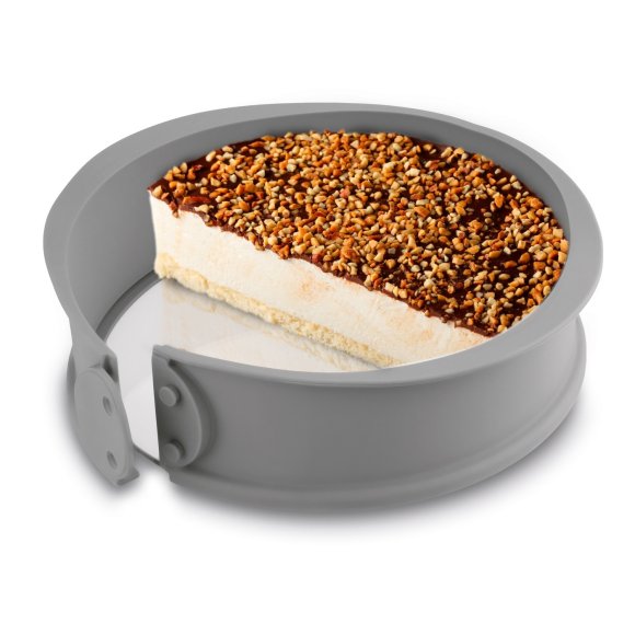 TADAR SILICO LARA Tortownica silikonowa ze szklanym dnem 25 cm / okrągła