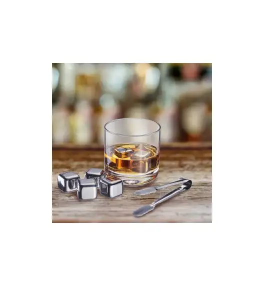 WESTMARK COSMO Kostki chłodzące do napojów drinków + szczypce 7 el / stal nierdzewna