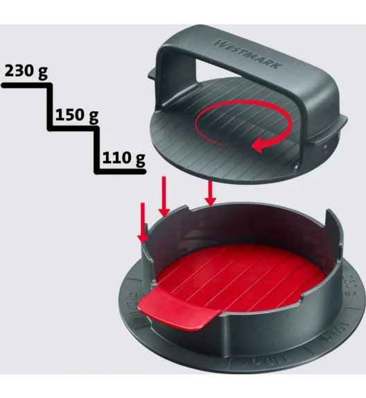 WESTMARK VARIO PLUS Praska do hamburgerów / tworzywo sztuczne