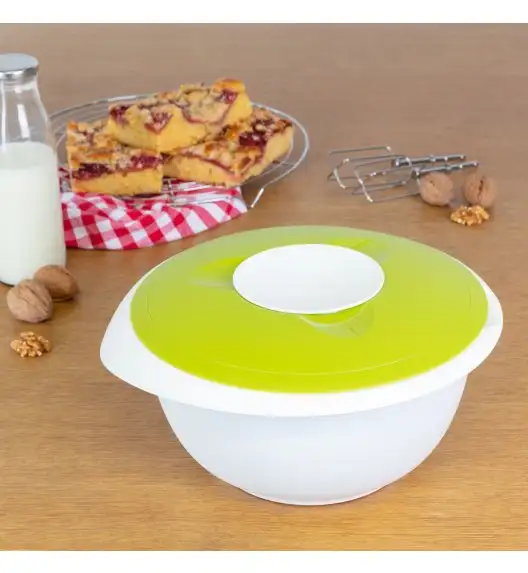 WESTMARK Miska do mieszania z dwuczęściową pokrywą, 3,5 l biało-zielona