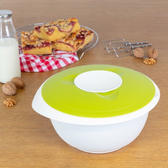 WESTMARK Miska do mieszania z dwuczęściową pokrywą, 3,5 l biało-zielona