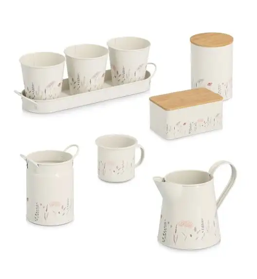 ZELLER FLOWERS Kubek 320 ml Ø9x8cm metalowy