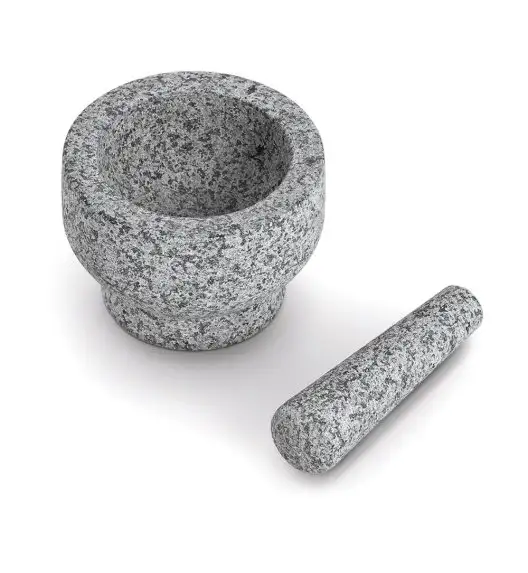 ZELLER Moździeż + tłuczek granit szary Ø14x10cm