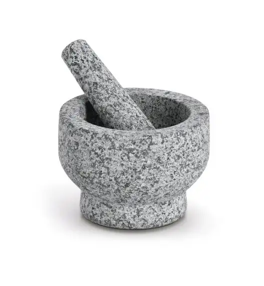 ZELLER Moździeż + tłuczek granit szary Ø14x10cm