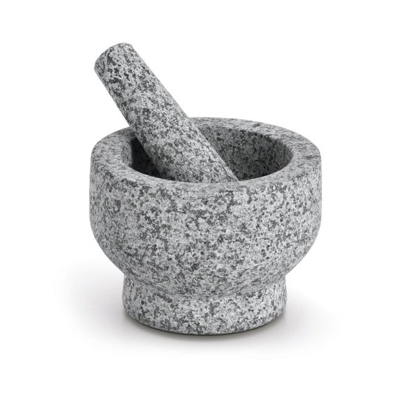 ZELLER Moździeż + tłuczek granit szary Ø14x10cm