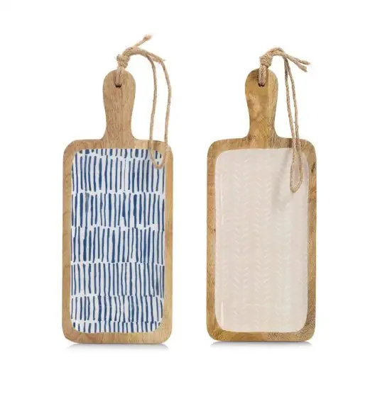 ZELLER Deska do serwowania drewno mango niebieska 38x152x25 cm