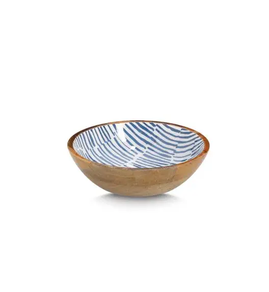 ZELLER Miska do serwowania drewno mango niebieska Ø20x6 cm