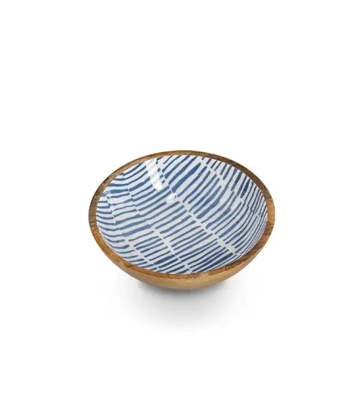 ZELLER Miska do serwowania drewno mango niebieska Ø20x6 cm