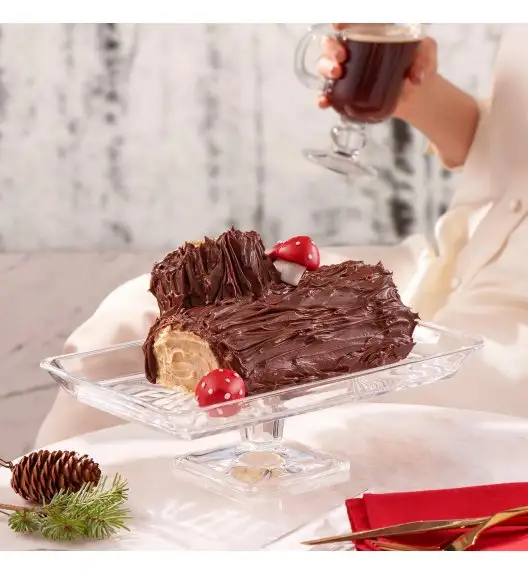 PASABAHCE MADLEN Patera na nóżce 27,6x16,5 cm / szkło