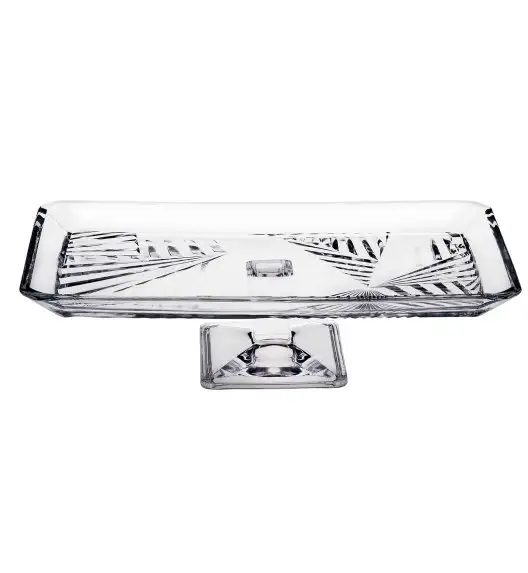 PASABAHCE MADLEN Patera na nóżce 27,6x16,5 cm / szkło