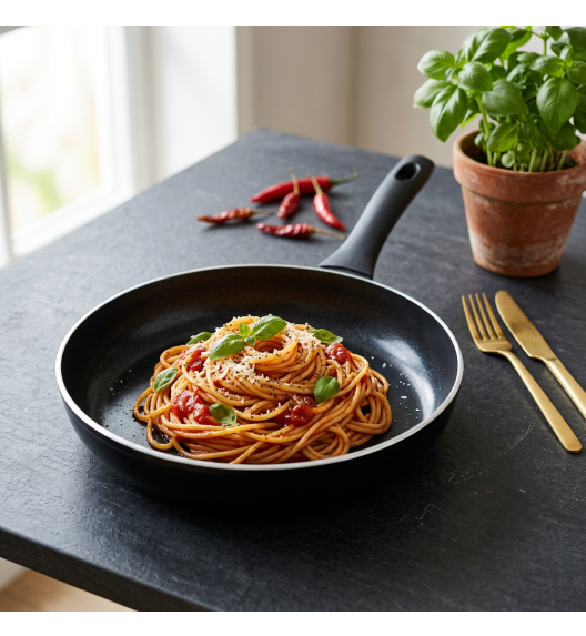 GERLACH HARMONY CLASSIC Patelnia 20 cm z pokrywką silikonową 18/20/22 cm / powłoka ceramiczna ILAG / 2 elementy