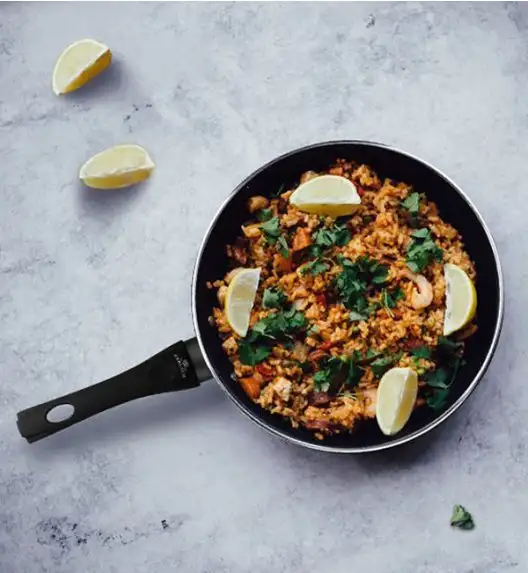 GERLACH HARMONY CLASSIC Zestaw patelni z powłoką ceramiczną ILAG 20, 24, 28 cm z pokrywkami silikonowymi 