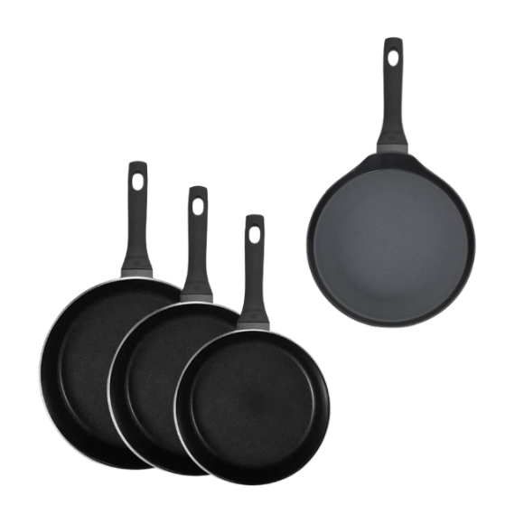 GERLACH HARMONY CLASSIC Zestaw patelni z powłoką ceramiczną ILAG 20, 24, 28 cm + Patelnia naleśnikowa 26 cm 