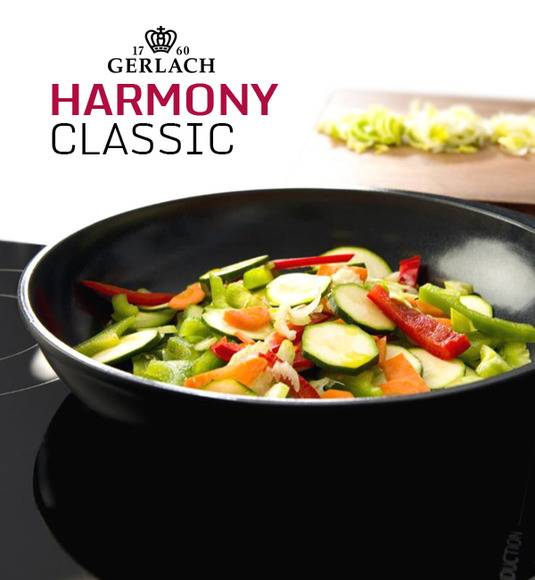 GERLACH HARMONY CLASSIC Zestaw patelni z powłoką ceramiczną ILAG 20, 24, 28 cm + Patelnia naleśnikowa 26 cm 