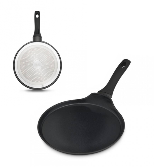 GERLACH HARMONY CLASSIC Zestaw patelni z powłoką ceramiczną ILAG 20, 24, 28 cm + Patelnia naleśnikowa 26 cm + pokrywki silikonowe  