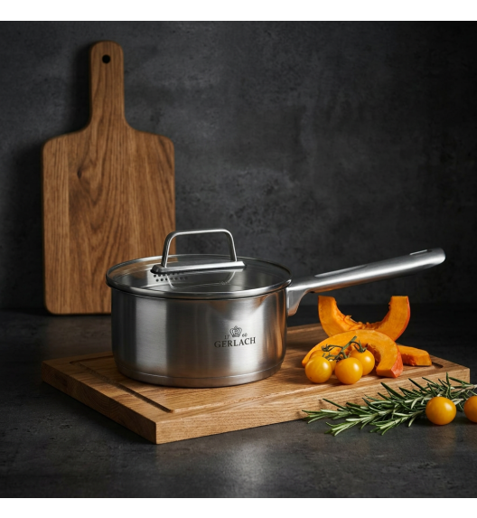 GERLACH AMBIENTE RONDEL 1,5 L Z POKRYWKĄ 16 cm / stal nierdzewna