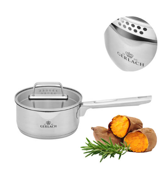 GERLACH AMBIENTE RONDEL 1,5 L Z POKRYWKĄ 16 cm / stal nierdzewna