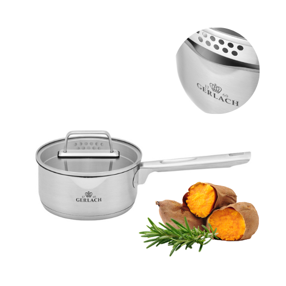 GERLACH AMBIENTE RONDEL 1 L Z POKRYWKĄ 16 cm / stal nierdzewna