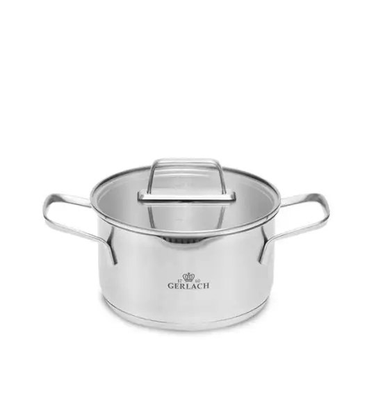 GERLACH AMBIENTE GARNEK 2,0 L Z POKRYWKĄ 18 cm / stal nierdzewna