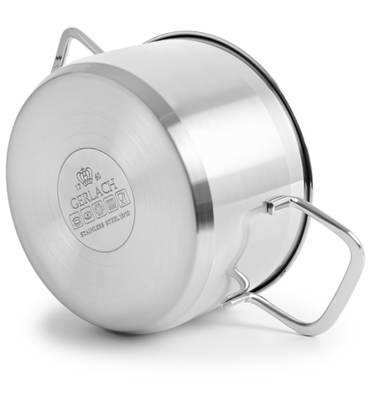 GERLACH BRAVA GARNEK 2,5 L Z POKRYWKĄ 20 cm / stal nierdzewna