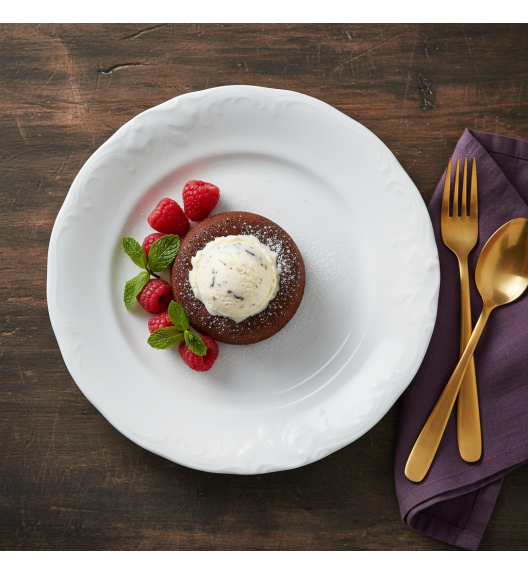 CHODZIEŻ FRYDERYKA BIAŁA C001 Talerz płytki 19 cm / porcelana