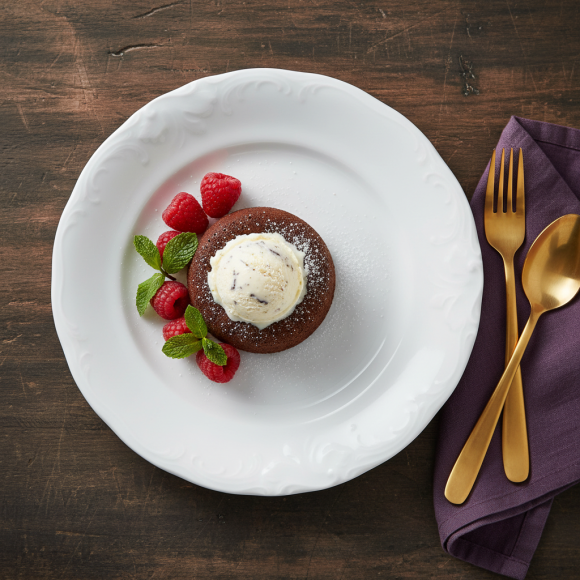 CHODZIEŻ FRYDERYKA BIAŁA C001 Talerz płytki 19 cm / porcelana