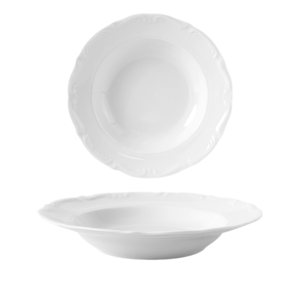 CHODZIEŻ MARIA TERESA C001 BIAŁA Talerz głęboki 22,5 cm / porcelana