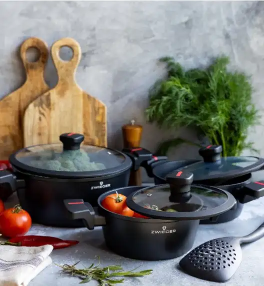 ZWIEGER RED LINE Garnek 2,2 L z pokrywką 20 cm / powłoka TitanEX