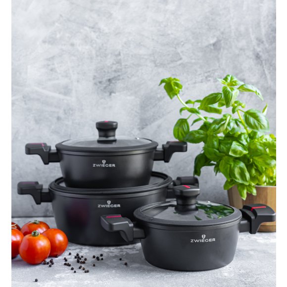 ZWIEGER RED LINE Garnek 2,2 L z pokrywką 20 cm / powłoka TitanEX