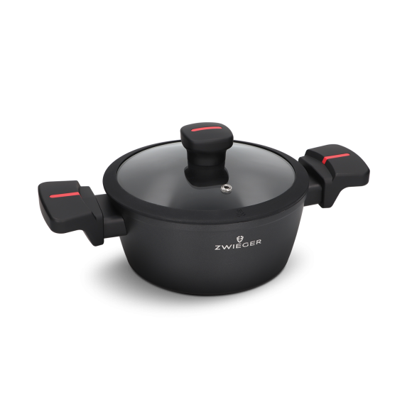 ZWIEGER RED LINE Garnek 1,8 L z pokrywką 18 cm / powłoka TitanEX