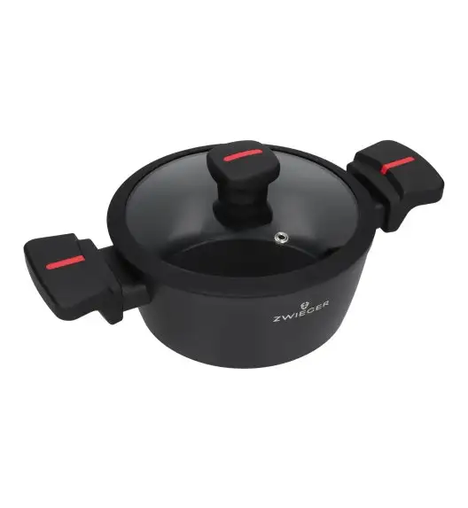 ZWIEGER RED LINE Garnek 1,8 L z pokrywką 18 cm / powłoka TitanEX